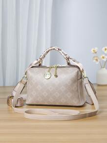 Easter Gifts Handbag With Letter Design And Random Pattern Scarf