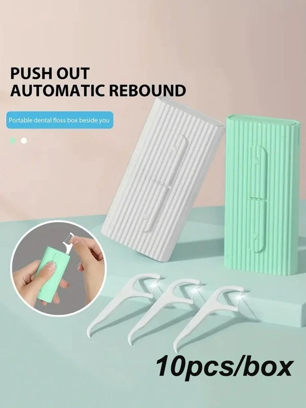 1pc, Portable Dental Floss Storage Box, Automatic Dental Floss