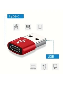 2個/套 Type-C轉USB充電轉接轉換器，手機快充與資料同步 - 彩色 - 查看 4