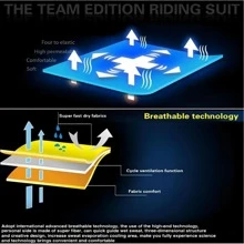 Men Lion Print Mock Neck Cycling Jersey - Black - View 4