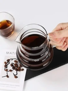 1 件玻璃咖啡壶、适用于手冲咖啡机的标准咖啡服务器、适合锥形滴滤器的壶、透明咖啡壶、咖啡配件（360 毫升/12 盎司、600/20 盎司、800/27 盎司）学校用品返校 - 600毫升/20盎司 - 查看 7