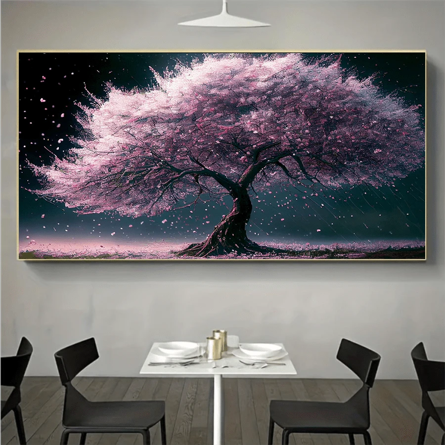 5DDIY鑽石畫成套工具風景優美樹充分圓形鑽石刺繡馬賽克藝術照片大尺寸水鑽繪畫適用於家庭客廳裝飾用品禮品 - 彩色 - 查看 1