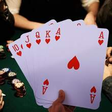 Baraja de cartas gigantes jumbo de 1 juego, cartas de juego extragrandes y sobredimensionadas, baraja completa con temática de juego grande para adultos, decoraciones de fiesta - Multicolor - Ver 6