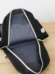 Ba lô nữ 4 trong 1 Túi đi học hợp thời trang dành cho bé gái Ba lô du lịch chống thấm nước dung tích lớn Túi sách học sinh (không có mặt dây chuyền) - Nhiều màu - Xem 6