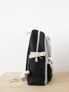 Ba lô nữ 4 trong 1 Túi đi học hợp thời trang dành cho bé gái Ba lô du lịch chống thấm nước dung tích lớn Túi sách học sinh (không có mặt dây chuyền) - Nhiều màu - Xem 5