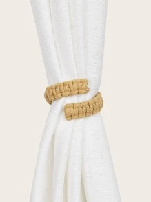 1 件/2 件/4 件绳扭窗帘夹 - 芥末黃 - 查看 3