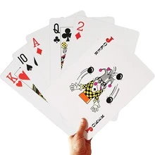 1set Jumbo Giant Playing Card Deck, Large Oversized Playing Cards, Super Big Game Theme Full Deck Cards For Adults, Party Decorations - Multicolor - View 1