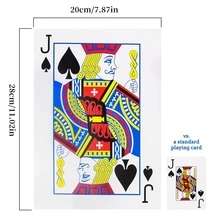 1set Jumbo Giant Playing Card Deck, Large Oversized Playing Cards, Super Big Game Theme Full Deck Cards For Adults, Party Decorations - Multicolor - View 2