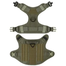 3 件/套可調式狗背帶,附項圈和皮帶,戶外訓練背心,帶易於控製手柄,適合小型至大型犬 - 軍綠色 - 查看 5