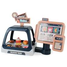 41入組藍色超市收銀員,咖啡店和飲料自動售貨機遊戲套裝,含模擬玩具配件,適用於男女兒童生日禮物,家庭室內親子互動 - 藍色 - 查看 5