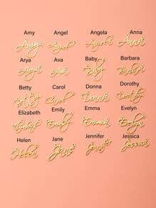 1 Miếng Thép không gỉ Tiếng Anh Tên Tên Của phụ nữ Vòng cổ mặt dây chuyền Thích hợp Đối với Ngày đêm Mặc Cặp đôi Món quà - Vàng - Xem 3