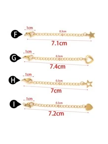 10 Stücke/Set Fashion Edelstahl DIY Erweitert Kette, Für Frauen Für DIY Schmuckherstellung