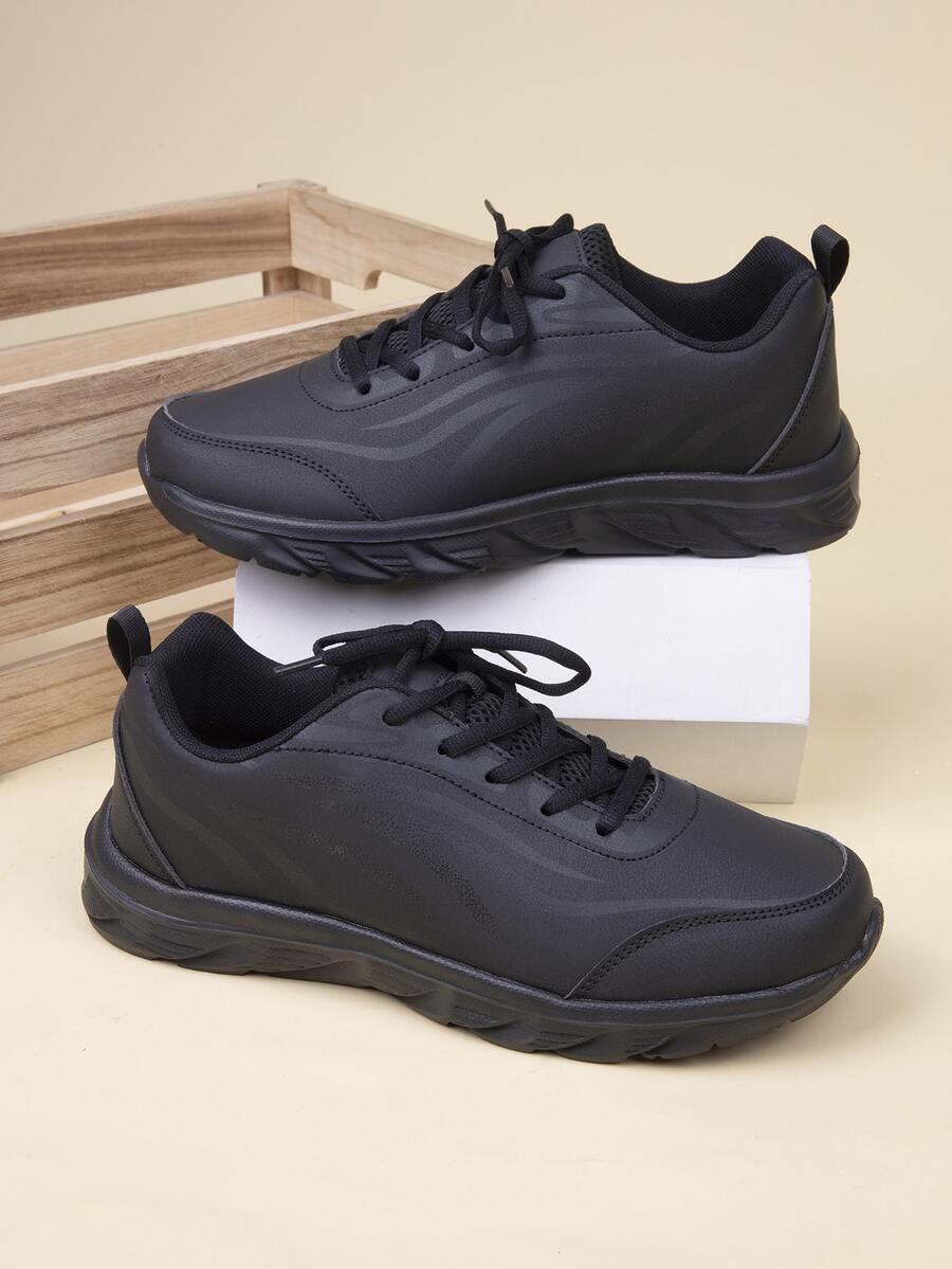 Giày thể thao Đế Mềm Giày Chạy bộ Thời trang Toàn trận Giải trí Giày dép - màu đen - Xem 1