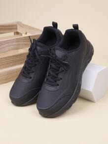 Giày thể thao Đế Mềm Giày Chạy bộ Thời trang Toàn trận Giải trí Giày dép - màu đen - Xem 3