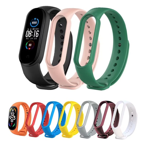 Conjunto de 10 Pulseiras de Relógio Unissex de Cor Sólida em TPU Compatíveis com Xiaomi Smart Bracelet 3/4/5/6/7, Mi Band 3/4/5/6/7, Pulseira de Silicone para Mi Band 5/6 Band 7, Acessórios para Relógio