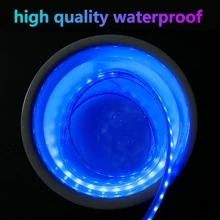 1入組RGB車LED燈帶手機應用程序聰明控制12V帶遙控器通用汽車引擎蓋裝飾白天跑步輕便防水 - 杏色 - 查看 7