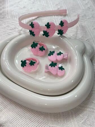 1set Cute Children's Hair Accessories Set (includes Hair Clips, Headbands, Etc.)