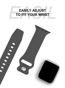 Sport Silicone Band Compatible With 40mm 38mm 41mm 44mm 45mm 46mm 42mm 49mm Women Men, Soft Wristband Waterproof Replacement Sport Strap Compatible With Band Series Ultra 10 9 8 7 6 5 4 3 2 1 SE As A Gift For Students Returning To School
