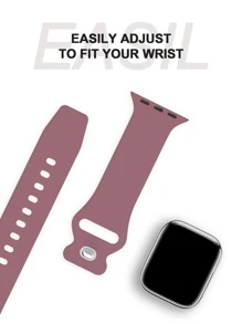 運動矽膠錶帶，相容 40mm、38mm、41mm、44mm、45mm、46mm、42mm、49mm 錶盤尺寸，中性款；柔軟防水腕帶，可替換運動手錶錶帶，相容 Ultra 系列 11、10、9、8、7、6、5、4、3、2、1、SE 及其他型號，開學季學生理想禮物 - 乾枯玫瑰色 - 查看 3