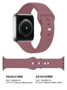 運動矽膠錶帶，相容 40mm、38mm、41mm、44mm、45mm、46mm、42mm、49mm 錶盤尺寸，中性款；柔軟防水腕帶，可替換運動手錶錶帶，相容 Ultra 系列 11、10、9、8、7、6、5、4、3、2、1、SE 及其他型號，開學季學生理想禮物 - 乾枯玫瑰色 - 查看 4