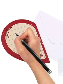 Opjoys 1 张带装饰的圣诞侏儒弹出式卡片、圣诞老人贺卡、手工弹出式卡片、圣诞礼物、感谢卡 - 紅色 - 查看 4