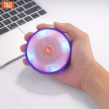 Purple Outdoor Portable Mini Wireless Stereo Speaker, With LED Colorful Lights ,Waterproof Design, TWS Stereo Rod Hands-Free Call/TF Card/U Disk, Connect Mobile Phone/Tablet/Tv - Purple - View 2