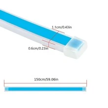 1入組RGB車LED燈帶手機應用程序聰明控制12V帶遙控器通用汽車引擎蓋裝飾白天跑步輕便防水 - 杏色 - 查看 2