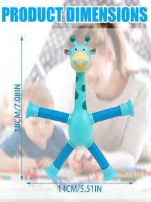 1PC Giraffe Telescopic Tube ,Kids Decompression Toys ,Corrugated DIY Sensory Stretch Tube Venting Toys