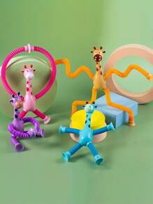 1PC Giraffe Telescopic Tube ,Kids Decompression Toys ,Corrugated DIY Sensory Stretch Tube Venting Toys