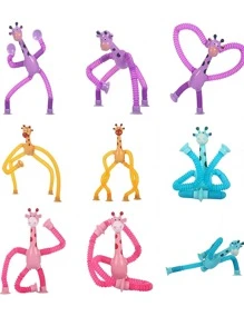 1PC Giraffe Telescopic Tube ,Kids Decompression Toys ,Corrugated DIY Sensory Stretch Tube Venting Toys