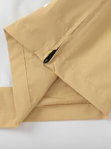 Balabala Teen Boy Colorblock Letter Patched Detail Waterproof Hooded Jacket - Yellow - View 10