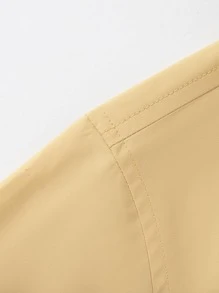 Balabala Teen Boy Colorblock Letter Patched Detail Waterproof Hooded Jacket - Yellow - View 4