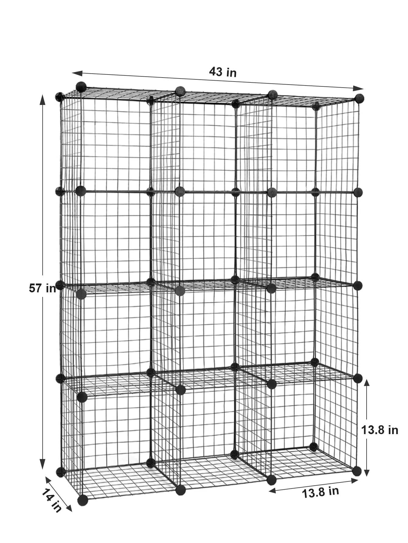 Wire Cube Storage, MultiUse Modular Storage Shelving Rack, DIY Wire