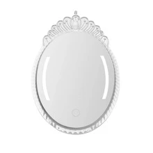1pcABS White Rechargeable Tricolor Vanity Mirror Contains A Data Line - White - View 2