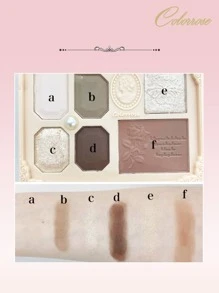 COLORROSE Matte Shimmer Powder Eyeshadow Pallet, Makeup Palette, Highly Pigmented,Long-Lasting Bright Shimmer Eyeshadow, Silky, Light, Smooth, With Mirror, Highlighters Contour Blush Powder All In One Makeup Pallet