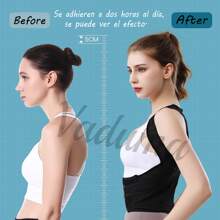 Corrector De Postura Para Espalda Tipo Faja Alivia Dolor - Negro - Ver 5