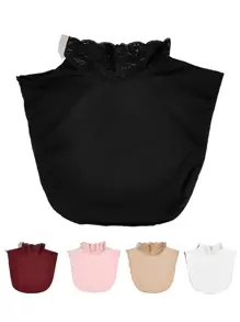 Cổ áo viền ren Dickey - màu đen - Xem 1