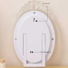 1pcABS White Rechargeable Tricolor Vanity Mirror Contains A Data Line - White - View 7