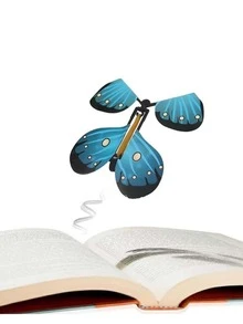 1入組飛行蝴蝶玩具魔術道具(隨機色)