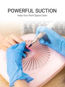 MELODYSUSIE Nail Dust Collector for Acrylic Gel Nail Polishing, Nail Salon, Pink - Pink - View 2