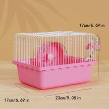 Hamster Cage, Teddy Bear Palace, Luxury Package, Double-layered Castle Style, Small Countryside Home - Pink - View 5