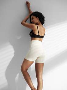 1pc Women High Waisted Tummy Control Seamless Hip Lifting Body Shaper Panties Underwear - Apricot - View 6