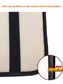 MEIKAXIU 1入組PU皮革3D刺繡網格圖案防水舒服的柔軟的汽車扶手墊中心安慰地墊車配件 - 紫色 - 查看 7