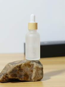 2 件 30 毫升空磨砂玻璃精油滴管瓶，配有 Piepette 滴管瓶容器，带木纹印花塑料盖 - 無色 - 查看 3