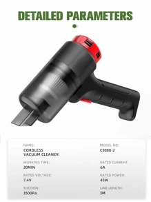 CARSUN Cordless Handheld Mini Vacuum Cleaner - Multicolor - View 7