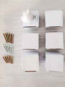 6pcs/set Creative Ceramic Teddy Bear Shaped Cabinet Drawer Knobs, White - White - View 5