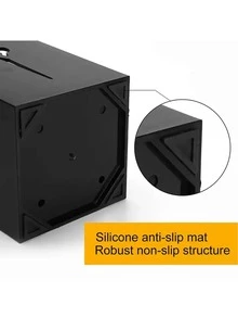 1 Pieza Caja De Soporte De Tijeras Multifuncional En Negro Sin Arañazos, Adecuada Para Cortes De Pelo, Con Estante De Almacenamiento De Peines Y Herramientas De Estilo Para Escritorio - Negro - Ver 7