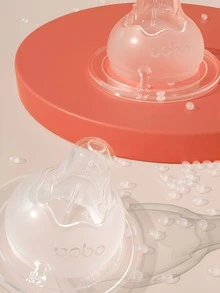 Bebé Recién nacido Infantil 2 piezas de vidrio botella de leche , 100 ml ancho cuello biberón , para 0-6 meses - Rojo - Ver 4