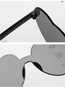 1入組果凍心太陽眼鏡女性街照片浪潮一片式海洋太陽眼鏡Love眼鏡照片可愛搞笑太陽眼鏡