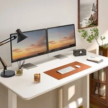FlexiSpot 55x28 Inches Home Office Standing Desk Whole-Piece Desk Board Height Adjustable Computer Desk - White - View 3